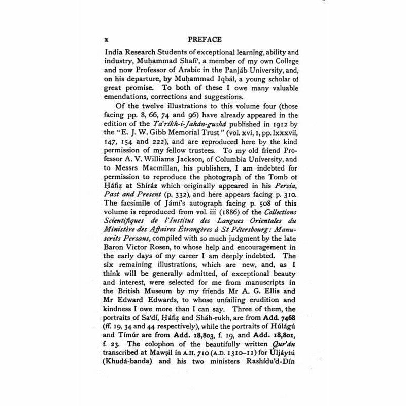 A Literary History of Persia (4 volumes)