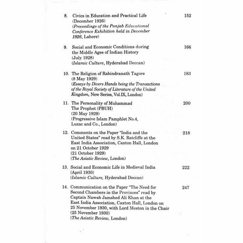 Abdullah Yusuf Ali's Lectures, Speeches and Addresses