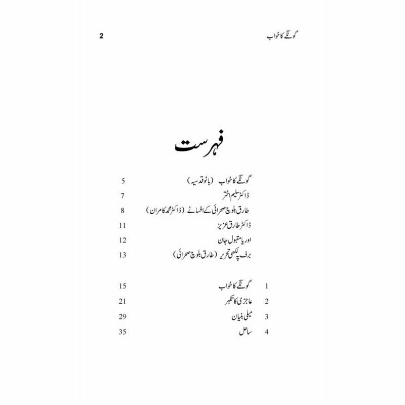 Goongay Ka Khwab (Afsanay)